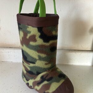 Camouflage Kids Boot Easter Basket